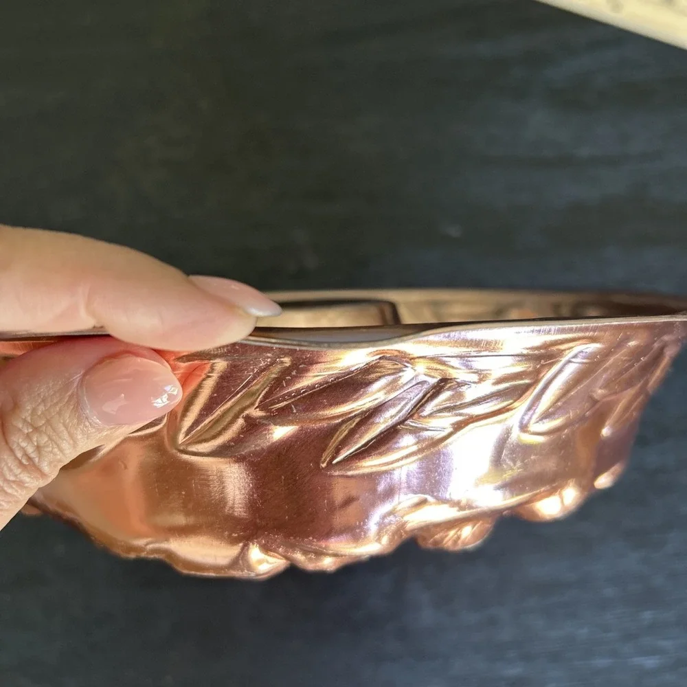 Vintage 1963 Jello Mold Copper Tone Rose Floral Bundt Cake – 5 Cups St. Louis MO